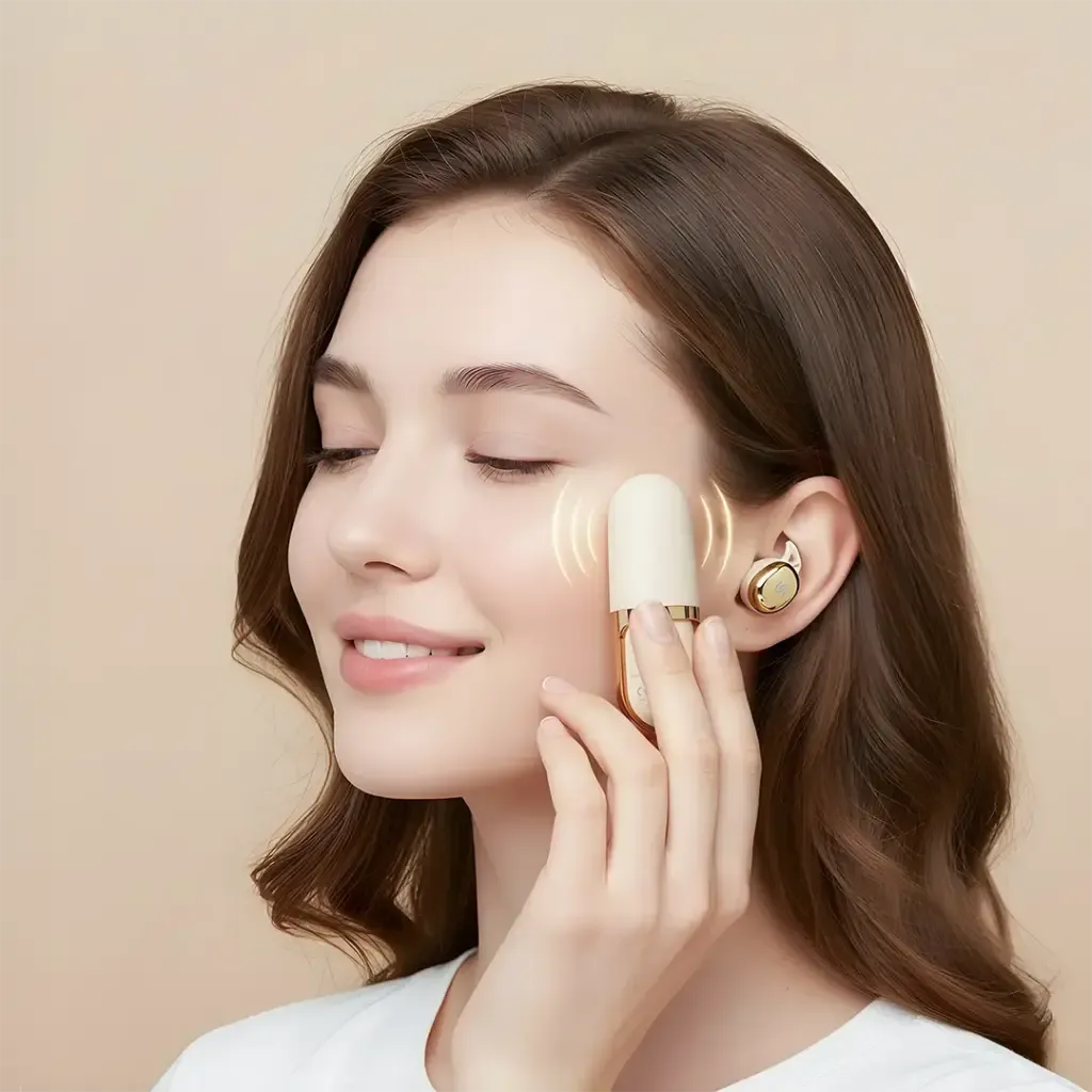 Porodo Soundtec Dream TWS Earbuds with Massage Funcation - Beige2.webp