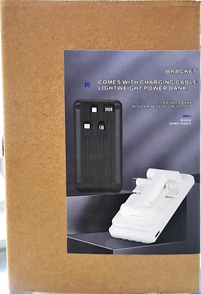 BRACKET 20000MAH POWER BANK WITH 4 CABLES