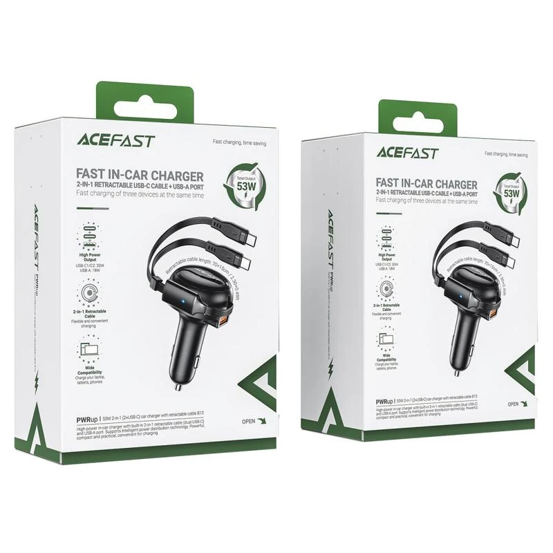 ACEFAST FAST IN CAR CHARGER 53W