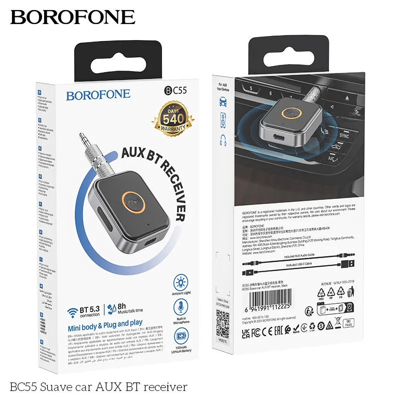 BOROFONE BC55 AUX BT RECEIVER