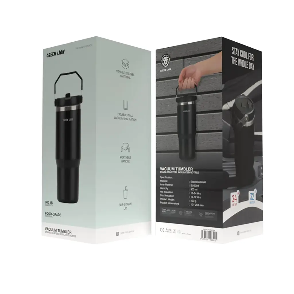 GREEN LION 900ML STAINLESS STEEL UNSULATED BOTTLE