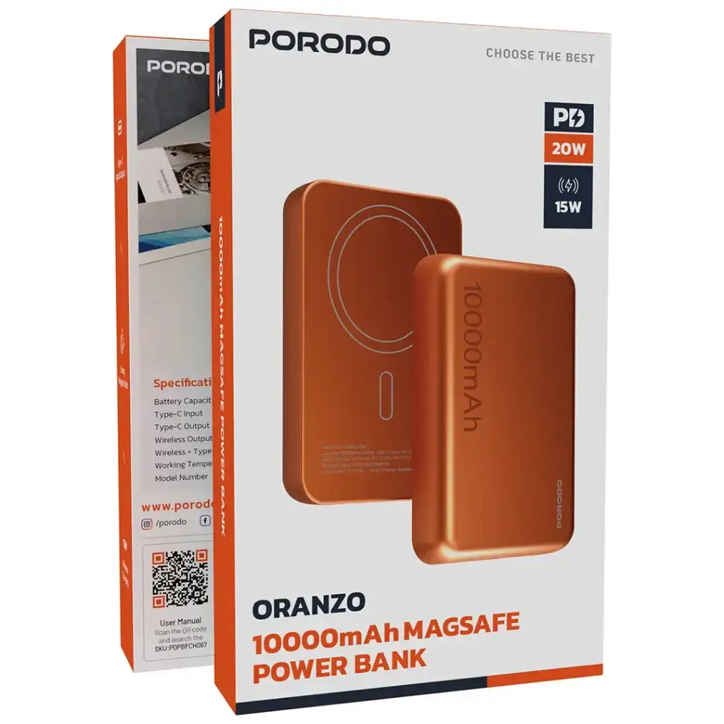 PORODO 10000MAH MAGSAFE POWER BANK