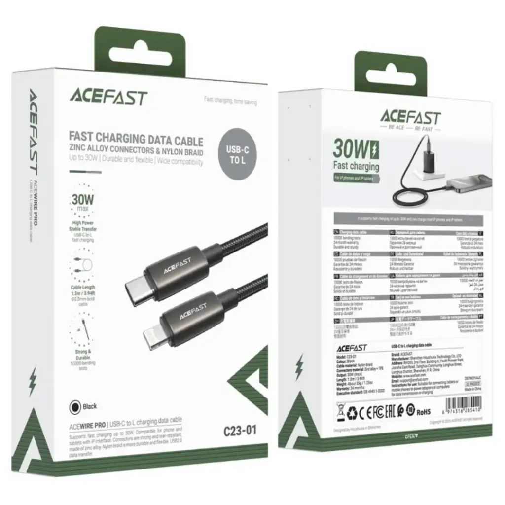 ACEFAST C23-01 30W CABLE USB-C TO L