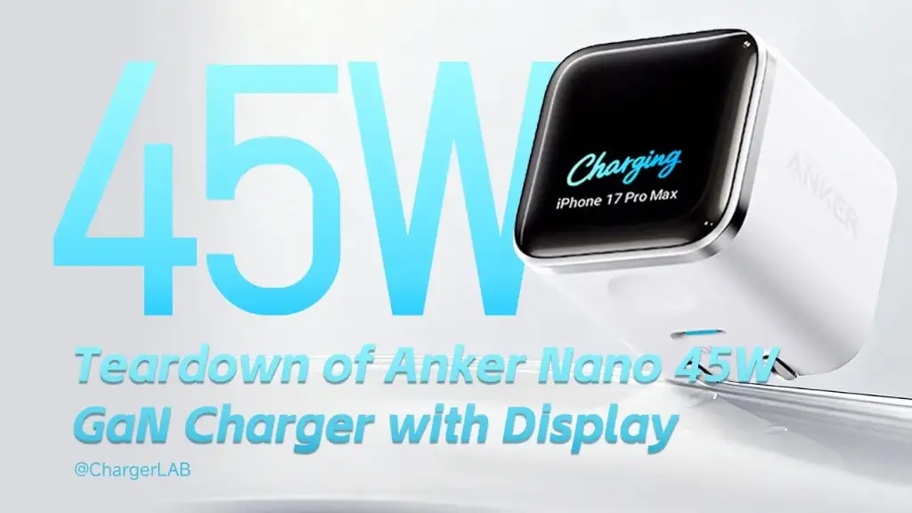 ANKER 45W NANO GAN CHARGER WITH DISPLAY