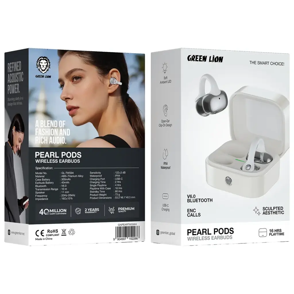 GREEN LION PEARL PODS WIRELESS EARBUDS