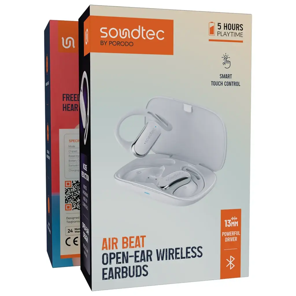 PORODO SOUNDTEC AIR BEAT OPEN EAR WIRELESS EARBUDS