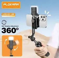 PLOKAMA SELFIE STICK & TRIPOD K5 LED