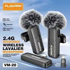 PLOKAMA WIRELESS LAVALIER MICROPHONE X2