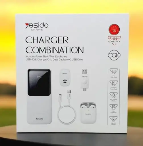 YESIDO 5 IN 1 COMBO PACK CHARGER COMBINATION